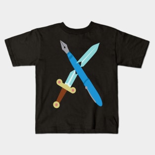 The Pen is Mightier Than The Sword Kids T-Shirt